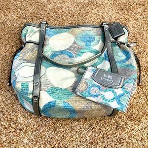Coach bag with matching change purse